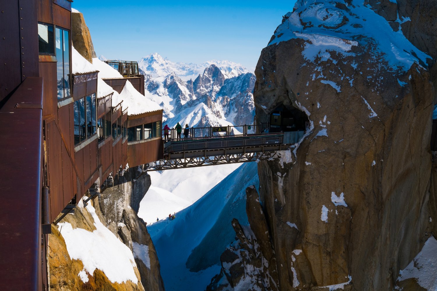 Vue sur l'aiguille du Midi Mont Blanc